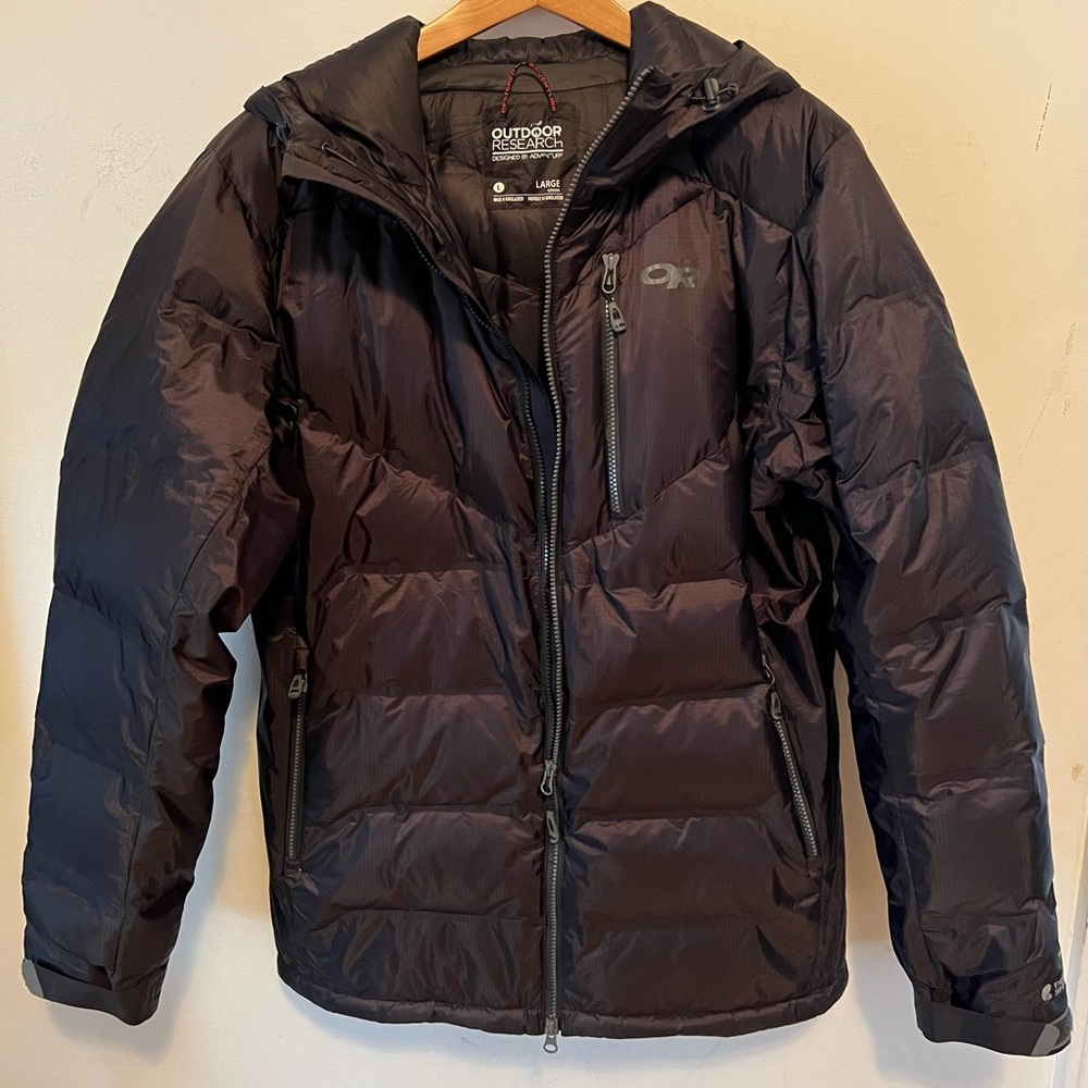 Outdoor Research Floodlight Down Hoody Men’s Large Black Like New